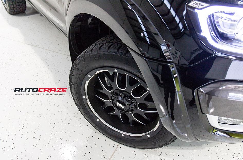 FORD RANGER GD02 MATTE BLACK MILLED ACCENTS